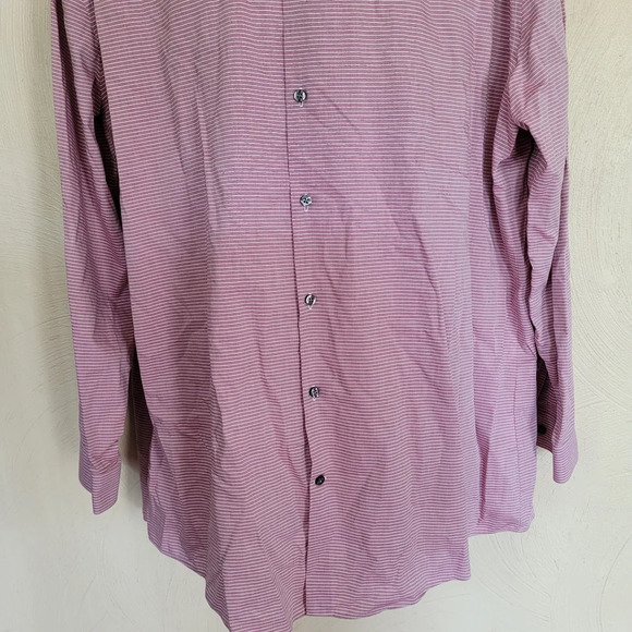 J.Ferrar Red Stripe Super Slim Mechanical Stretch Button Down Shirt Size Men XXL - Picture 3 of 8